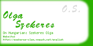 olga szekeres business card